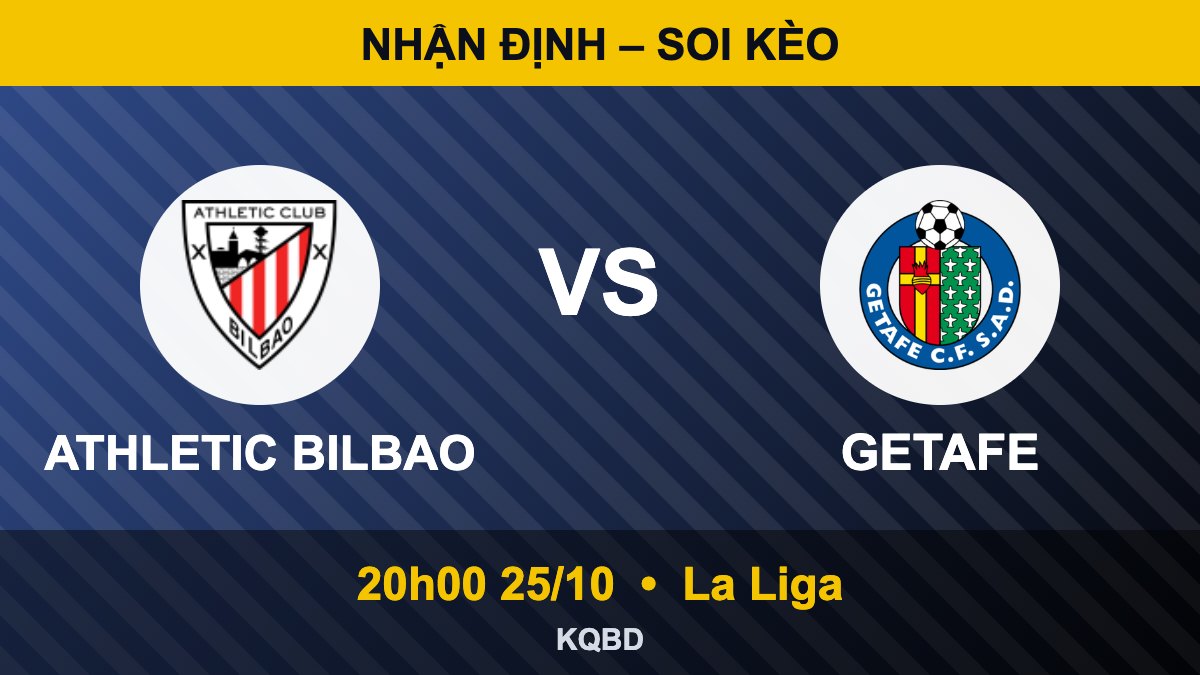 Nhận định Athletic Bilbao vs Getafe, 20h00 ngày 25/10 – La Liga
