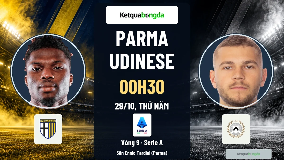 Nhận định Parma vs Udinese, 00h30 ngày 29/10 – Serie A