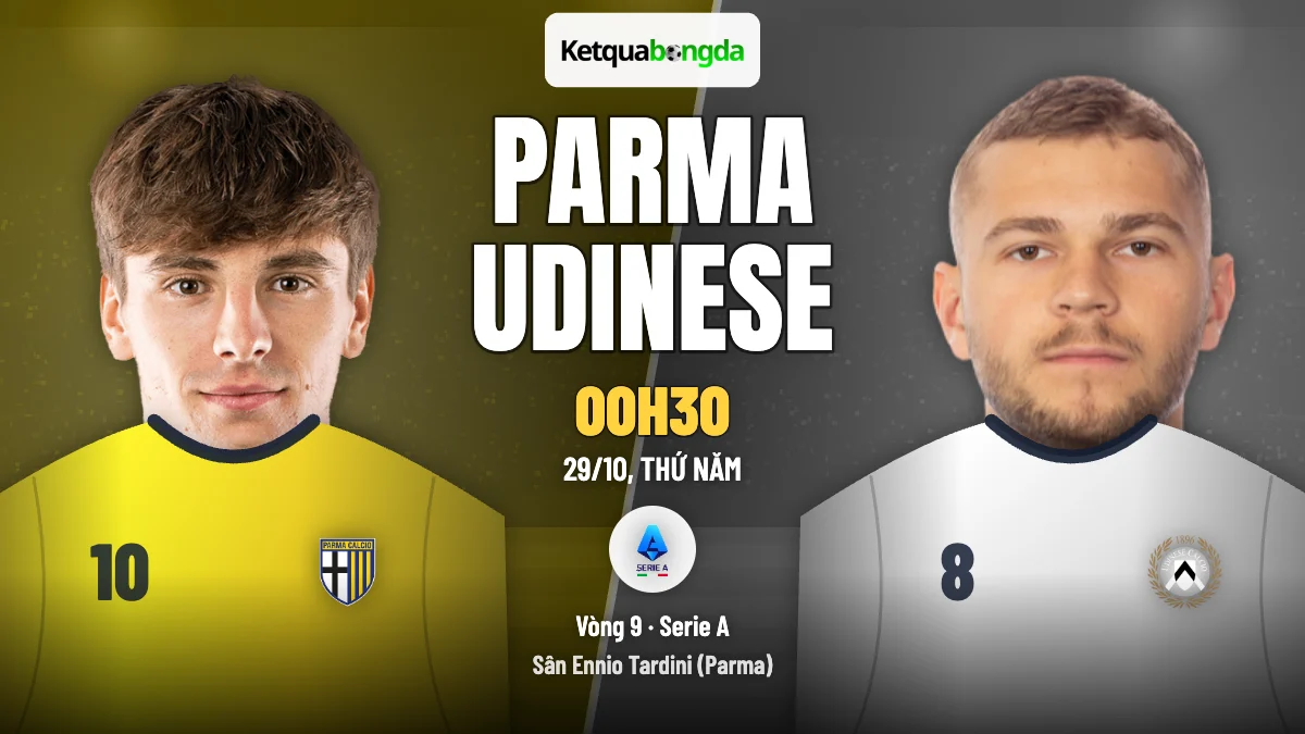 Nhận định Parma vs Udinese, 00h30 ngày 29/10 – Serie A