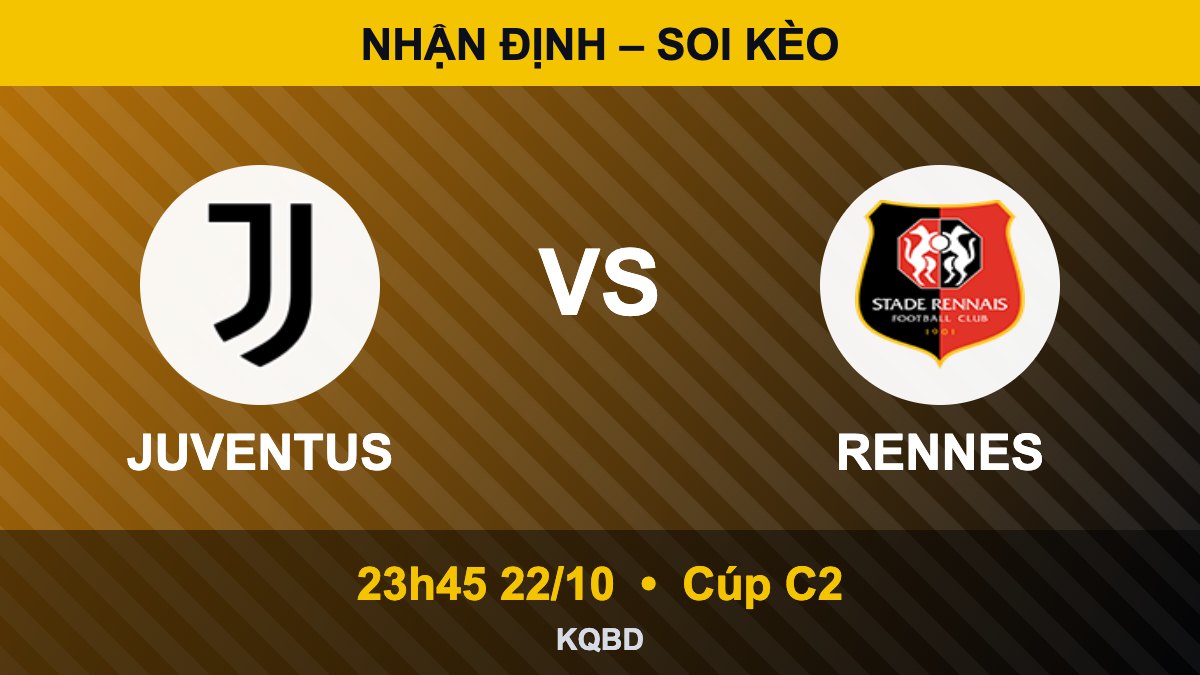 Nhận định Juventus vs Rennes, 23h45 ngày 22/10 – Cúp C2